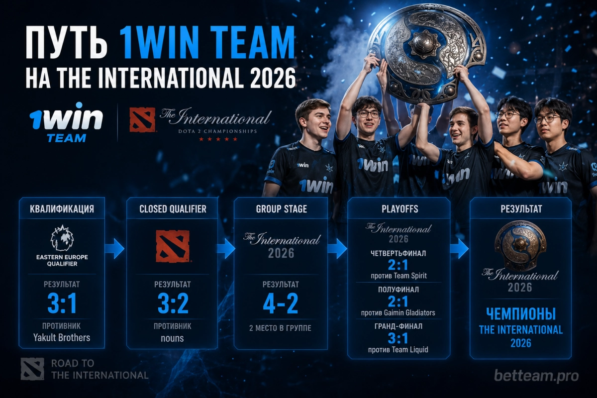 Путь 1win Team на The International 2026