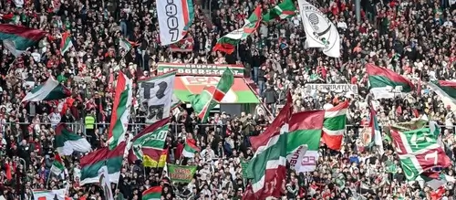 Атмосфера на стадионе в Аугсбурге