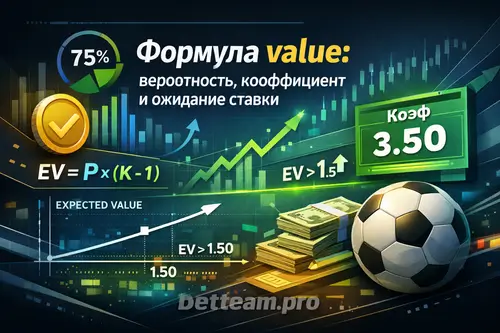 Формула value: вероятность, коэффициент и ожидание ставки