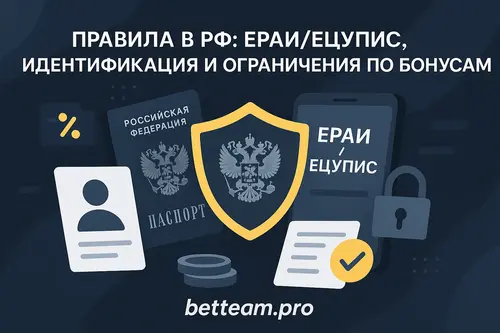 Правила в РФ: ЕРАИ/ЕЦУПИС, идентификация и ограничения по бонусам