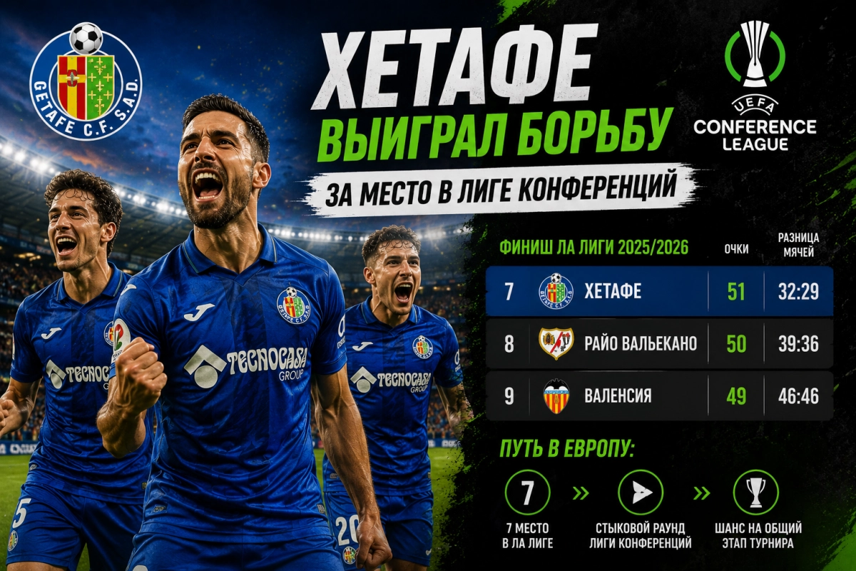 Хетафе выиграл борьбу за место в Лиге конференций