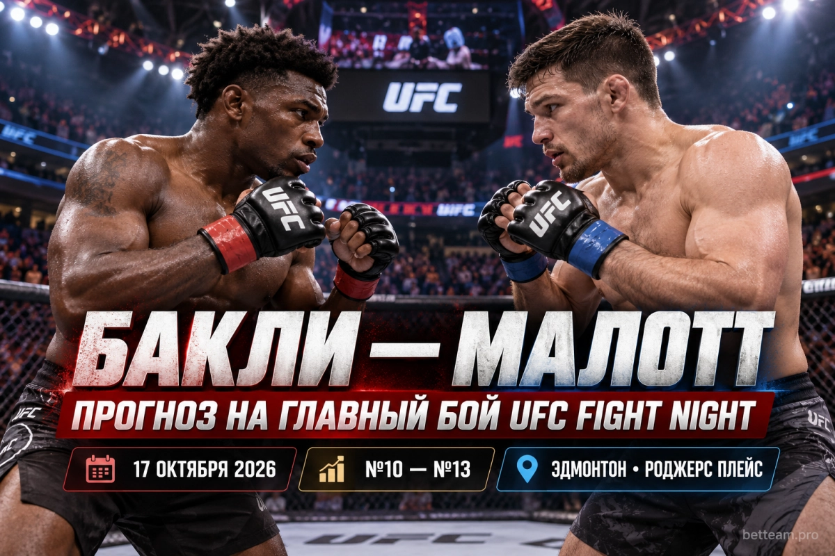 Бакли — Малотт: прогноз на главный бой UFC Fight Night