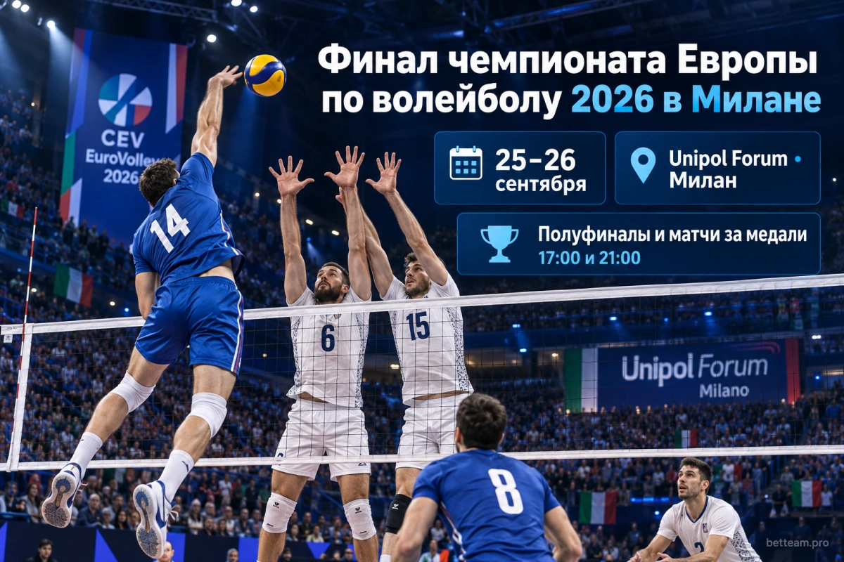 Финал чемпионата Европы по волейболу 2026 в Милане