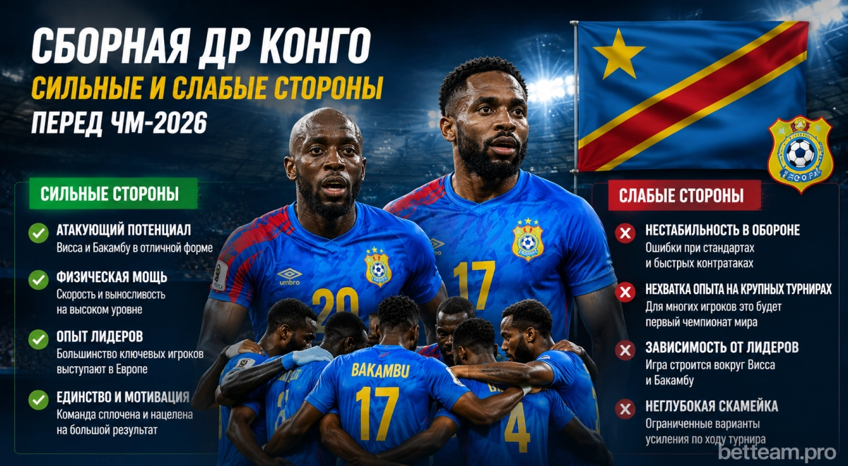Сильные и слабые стороны сборной ДР Конго перед ЧМ-2026