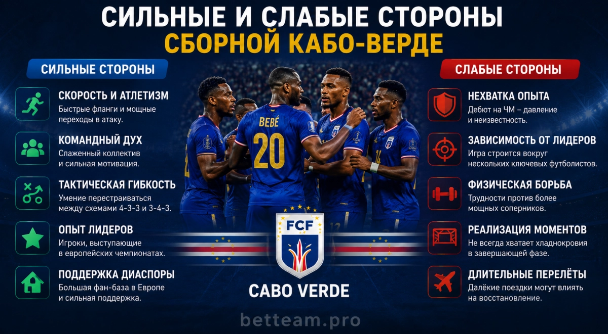 Сильные и слабые стороны сборной Кабо-Верде