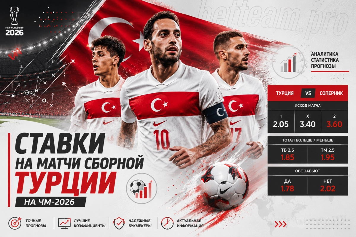 Ставки на матчи сборной Турции на ЧМ-2026