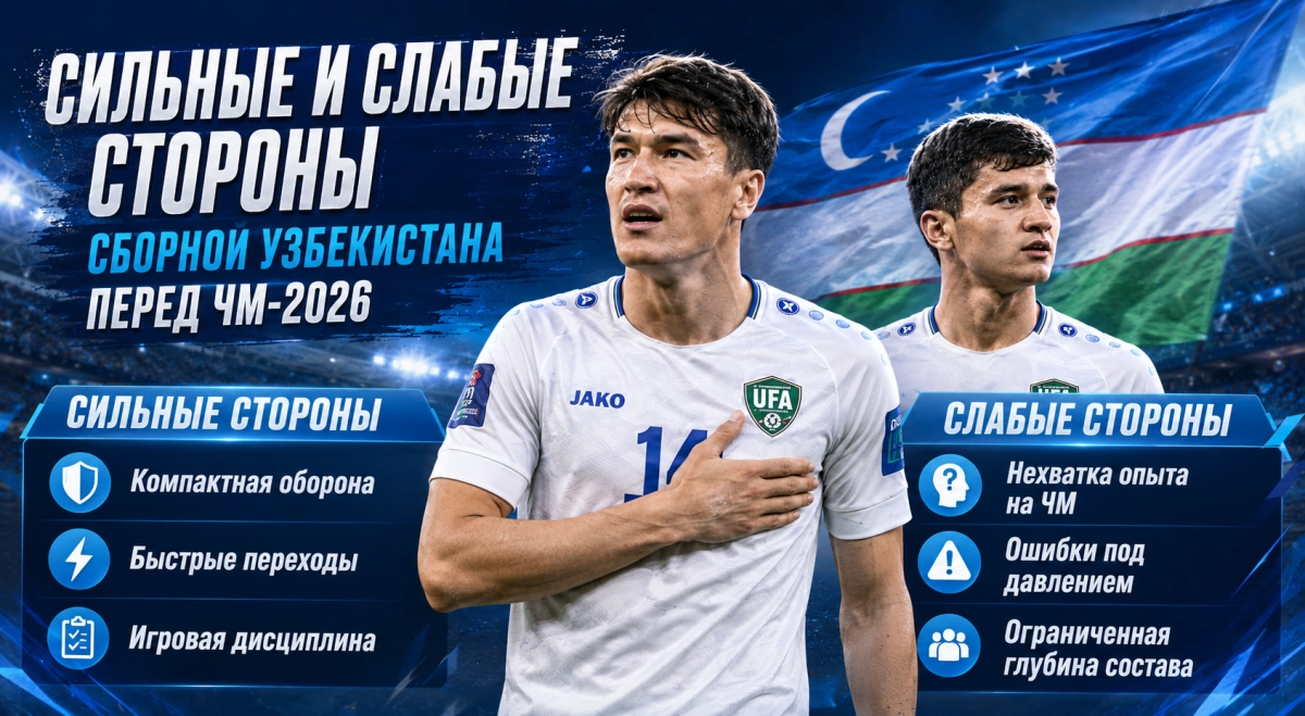 Сильные и слабые стороны сборной Узбекистана перед ЧМ-2026