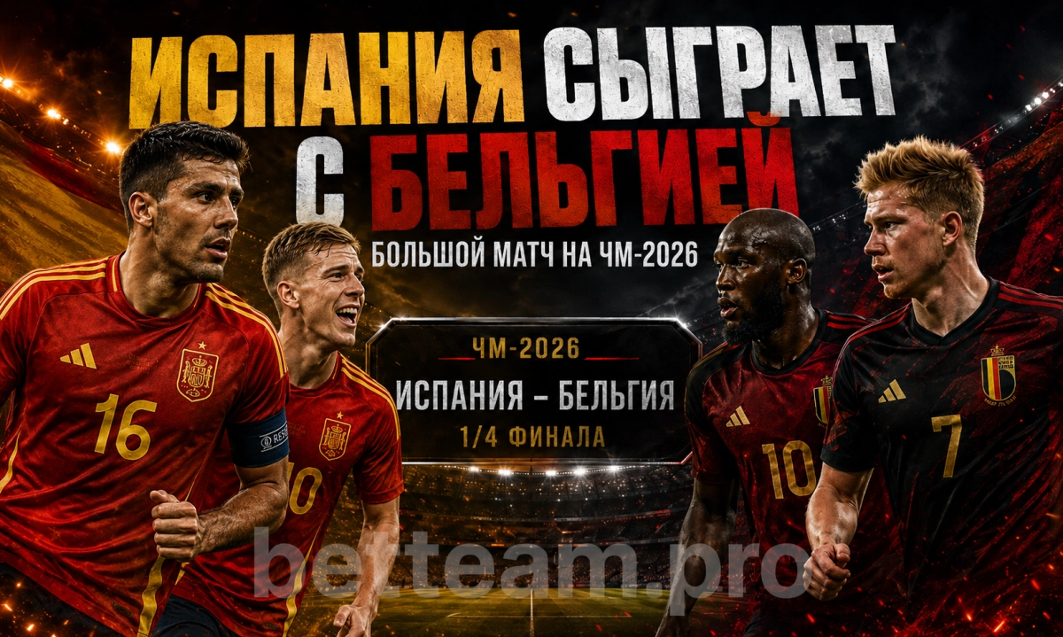 Испания сыграет с Бельгией на ЧМ-2026