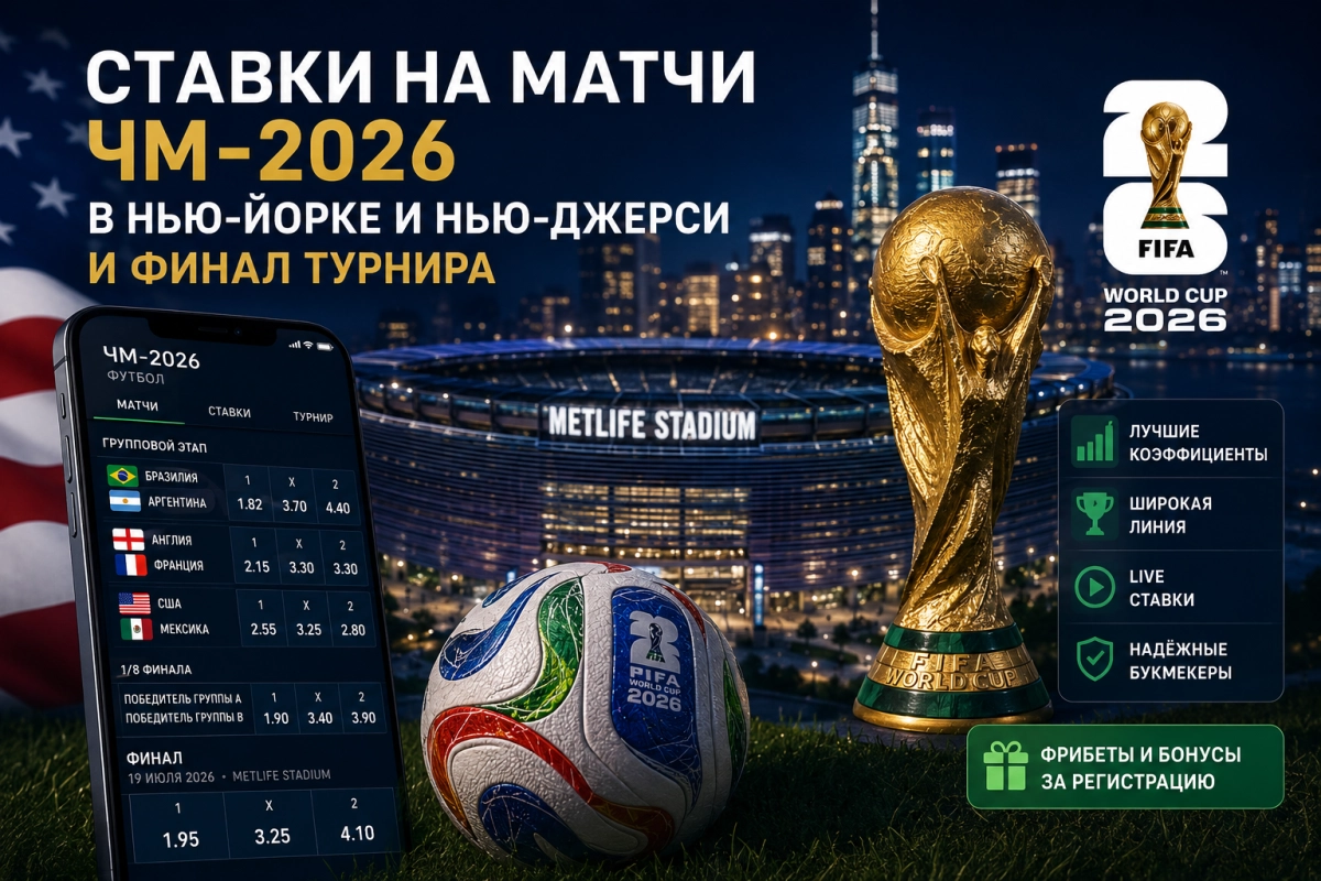 Ставки на матчи ЧМ-2026 в Нью-Йорке и Нью-Джерси и финал турнира