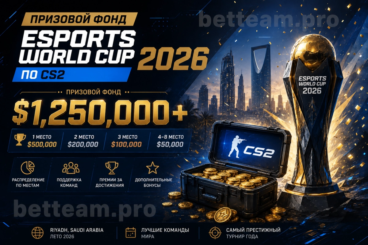 Призовой фонд Esports World Cup 2026 по CS2