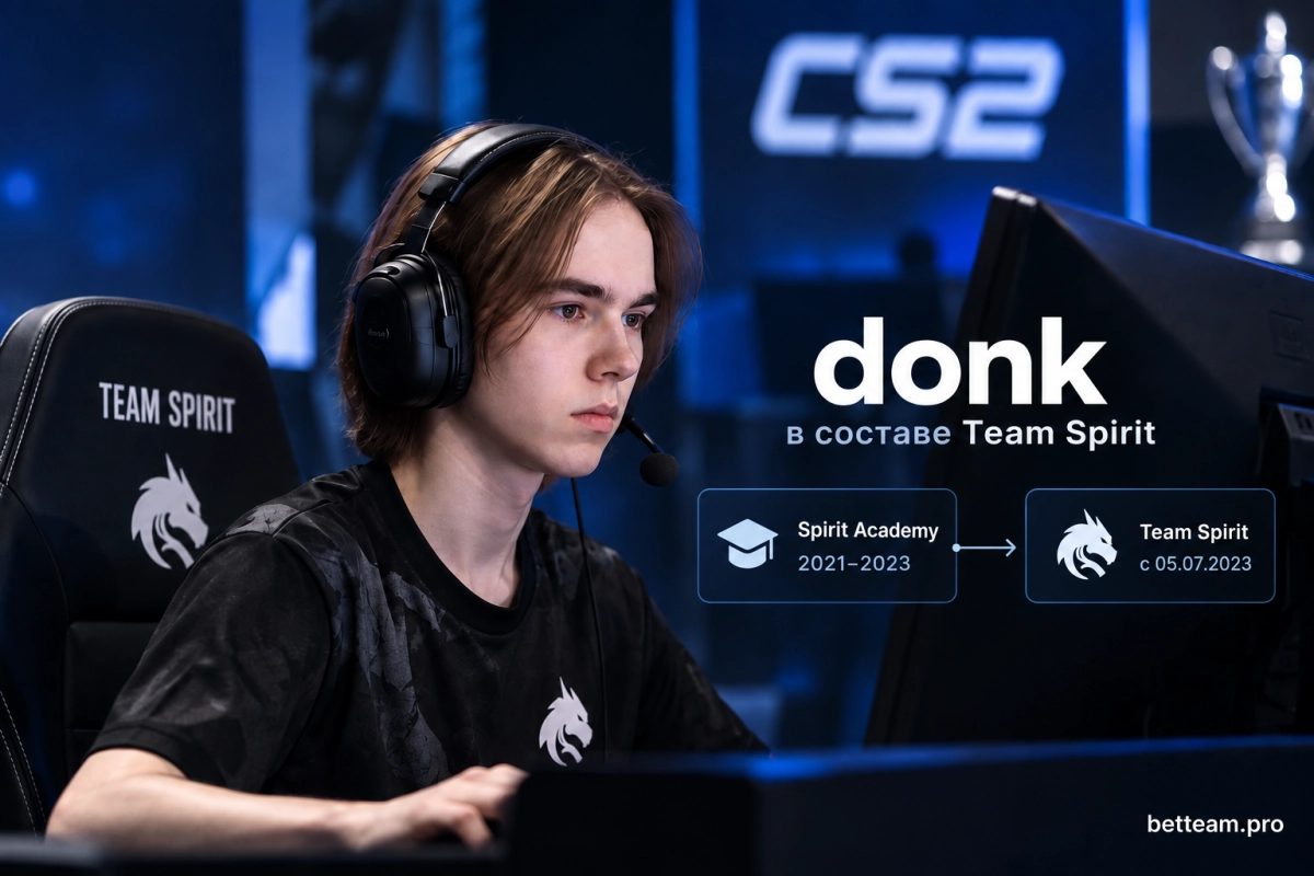 donk в составе Team Spirit