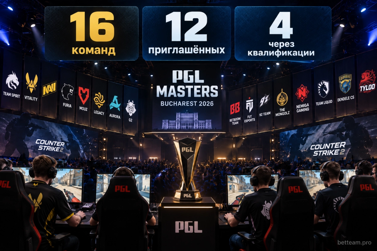 Участники турнира PGL Masters Bucharest 2026 по CS2