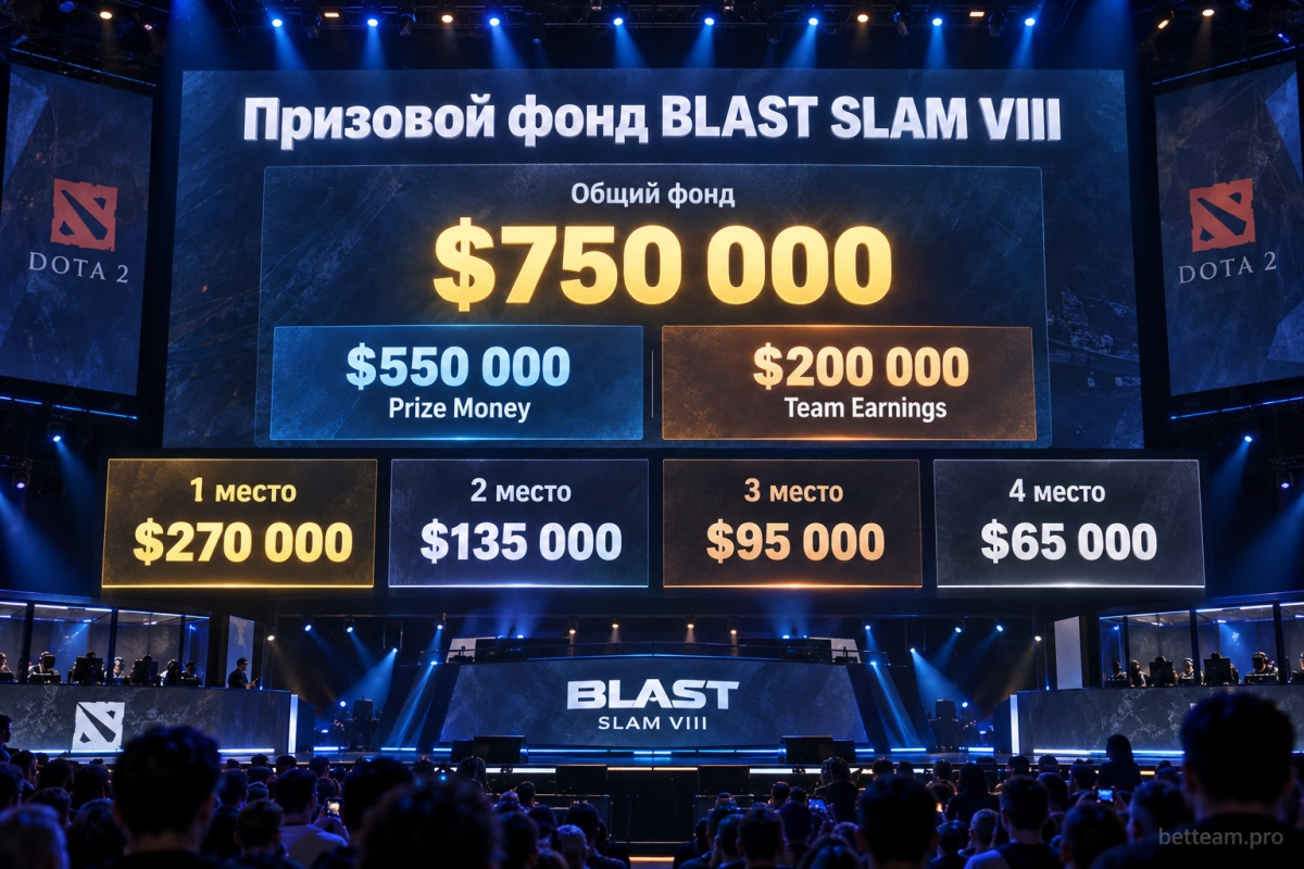 Призовой фонд BLAST SLAM VIII