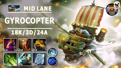 Gyrocopter Dota 2 &mdash; способность Rocket Barrage