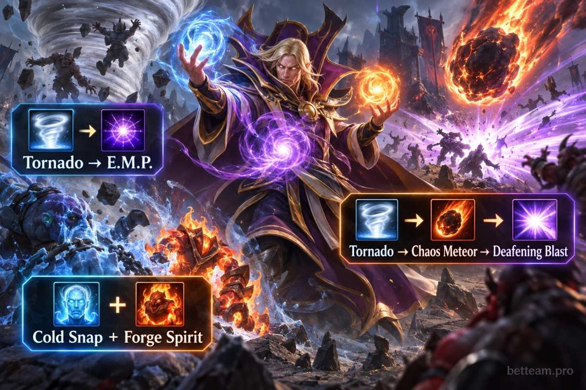 Комбинации способностей Invoker в Dota 2