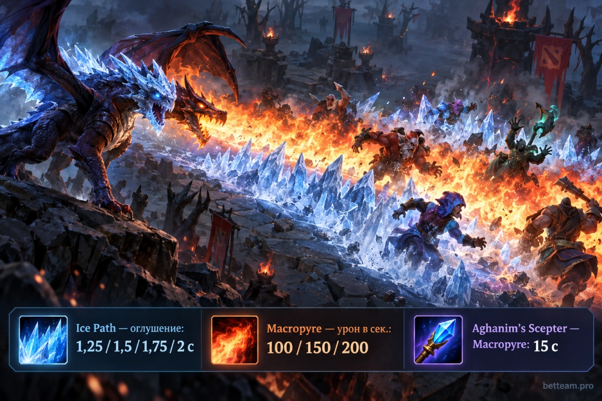 Jakiro в командной драке Dota 2