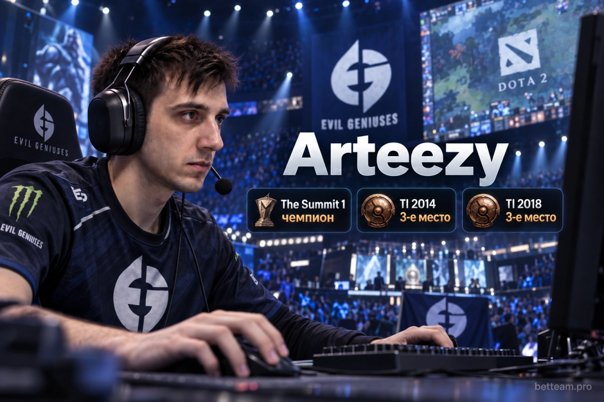 Arteezy в составе Evil Geniuses на турнирах Dota 2