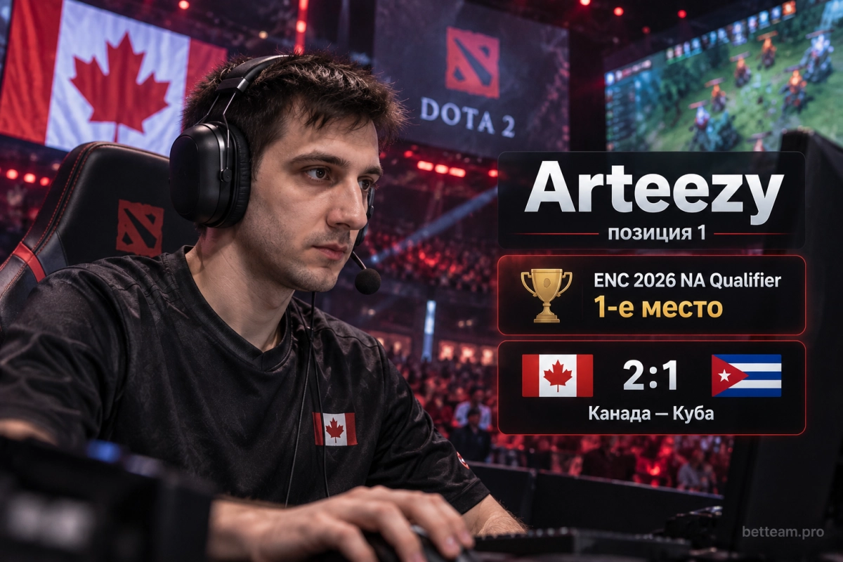 Arteezy в составе сборной Канады по Dota 2