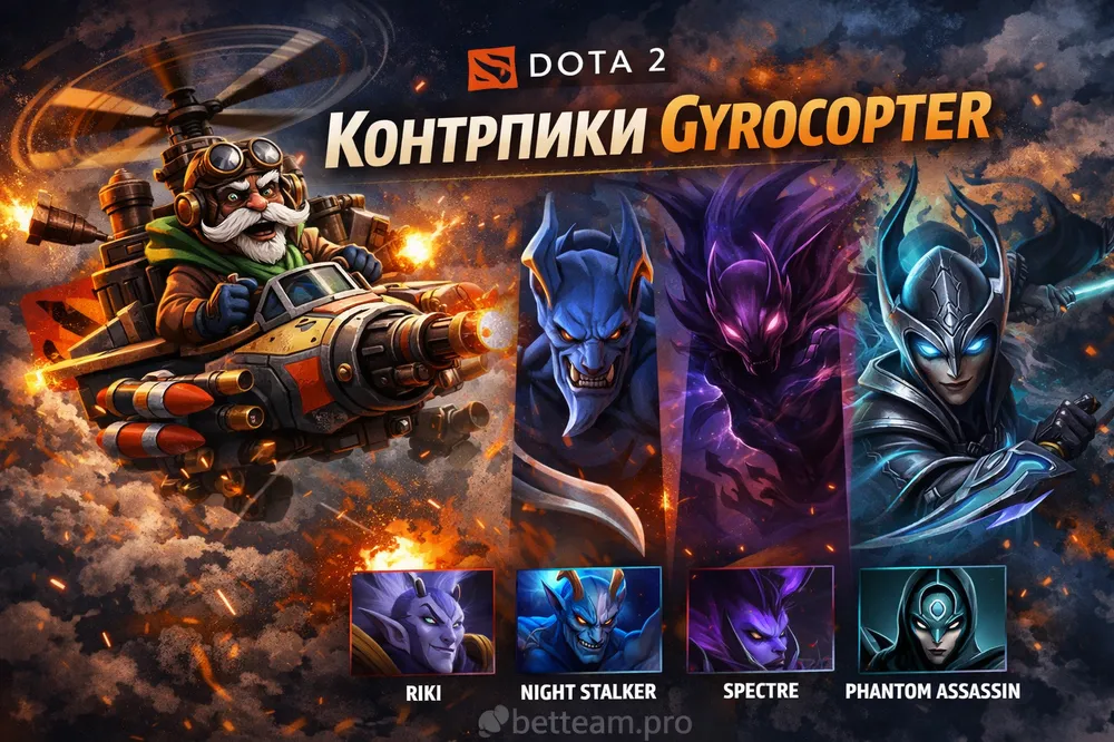 Контрпики Gyrocopter Dota 2 &mdash; герои и предметы против Гирокоптера