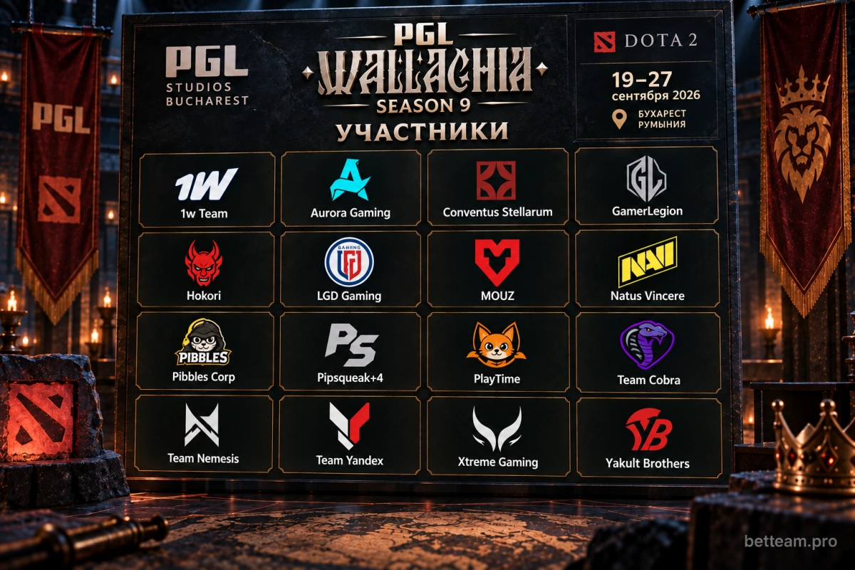 Участники PGL Wallachia Season 9