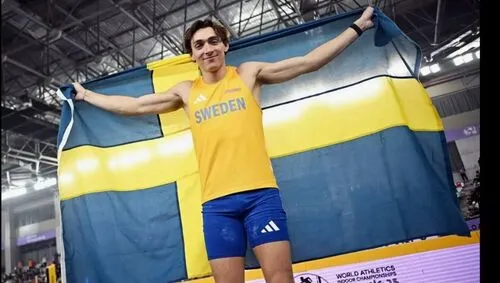 Armand Duplantis прыжок с шестом рекордная попытка