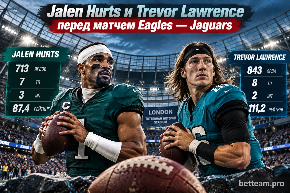 Jalen Hurts и Trevor Lawrence перед матчем Eagles &mdash; Jaguars