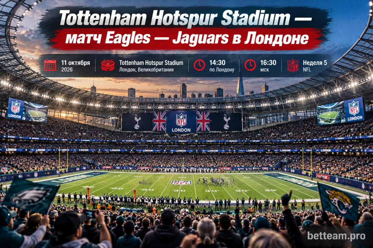 Tottenham Hotspur Stadium &mdash; матч Eagles &mdash; Jaguars в Лондоне