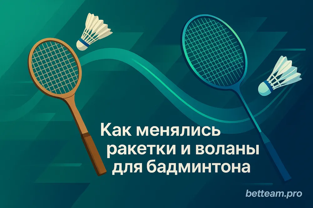 Как менялись ракетки и воланы для бадминтона на Betteam.pro