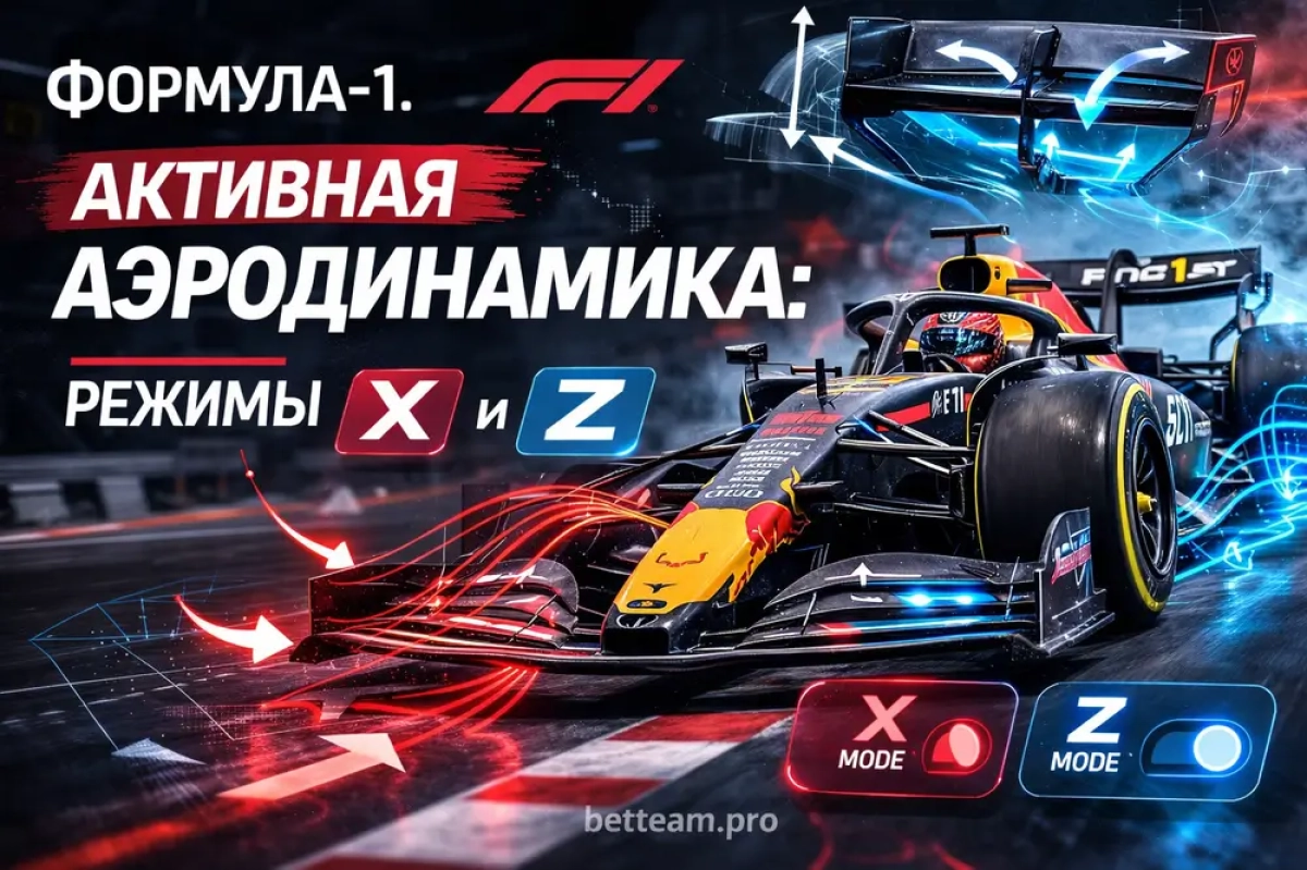 Активная аэродинамика Формулы-1 2026 и режимы X-mode и Z-mode