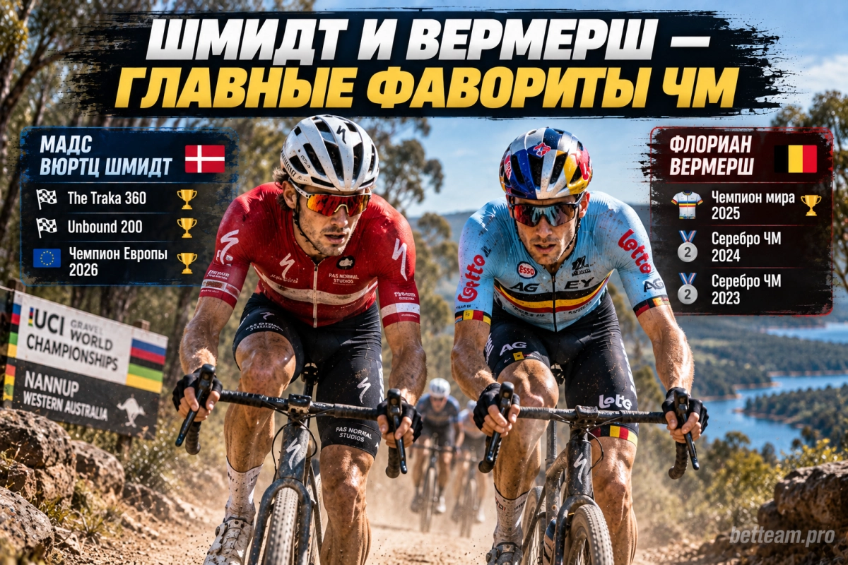 Шмидт и Вермерш &mdash; главные фавориты чемпионата мира по гравийному велоспорту
