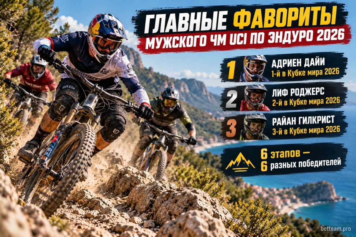 Адриен Дайи и главные фавориты мужского ЧМ UCI по эндуро 2026
