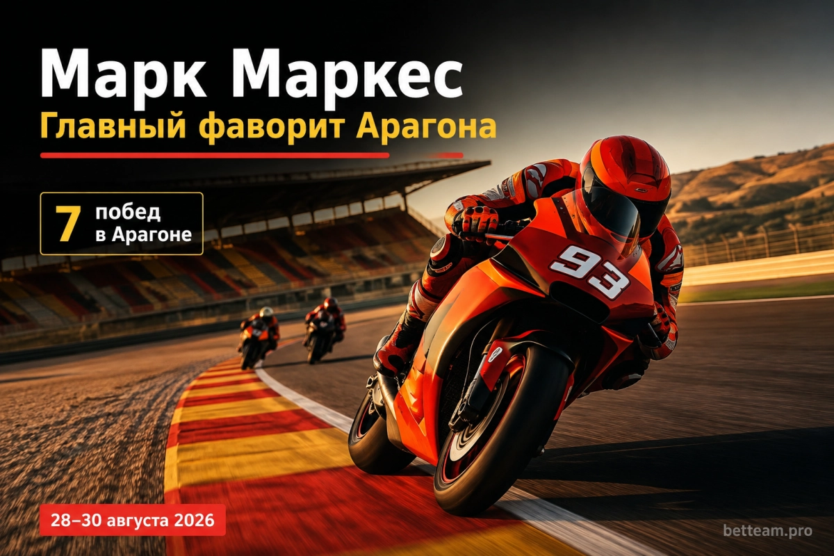 Марк Маркес &mdash; главный фаворит Гран-при Арагона MotoGP 2026