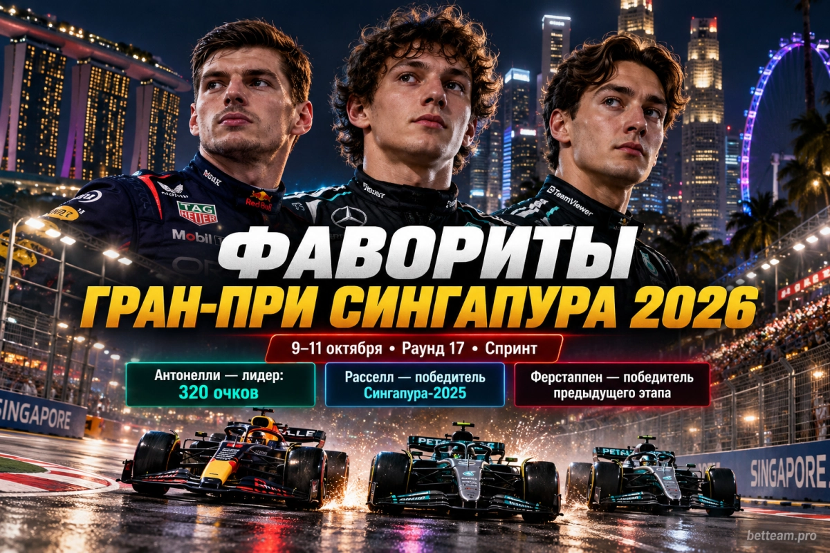 Фавориты Гран-при Сингапура 2026