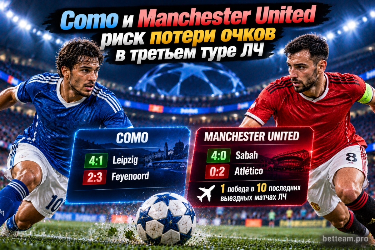 Como и Manchester United &mdash; риск потери очков в третьем туре ЛЧ