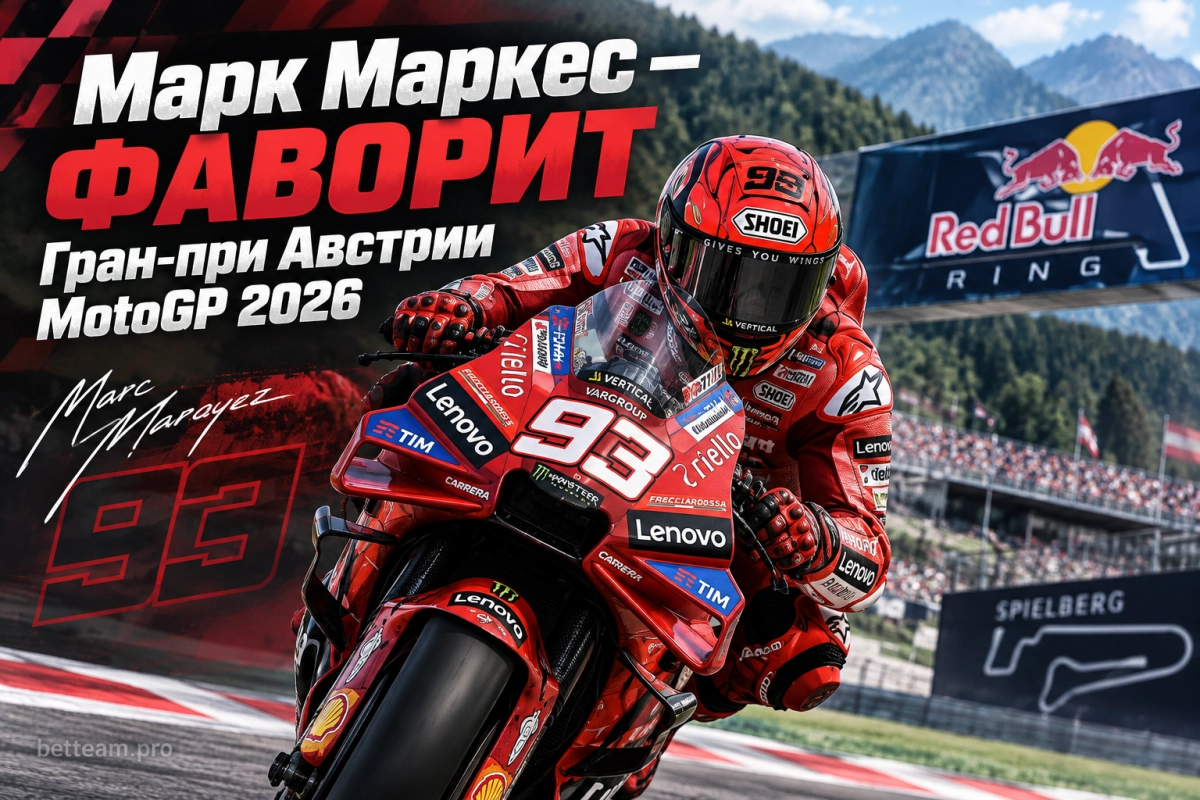 Марк Маркес &mdash; фаворит Гран-при Австрии MotoGP 2026
