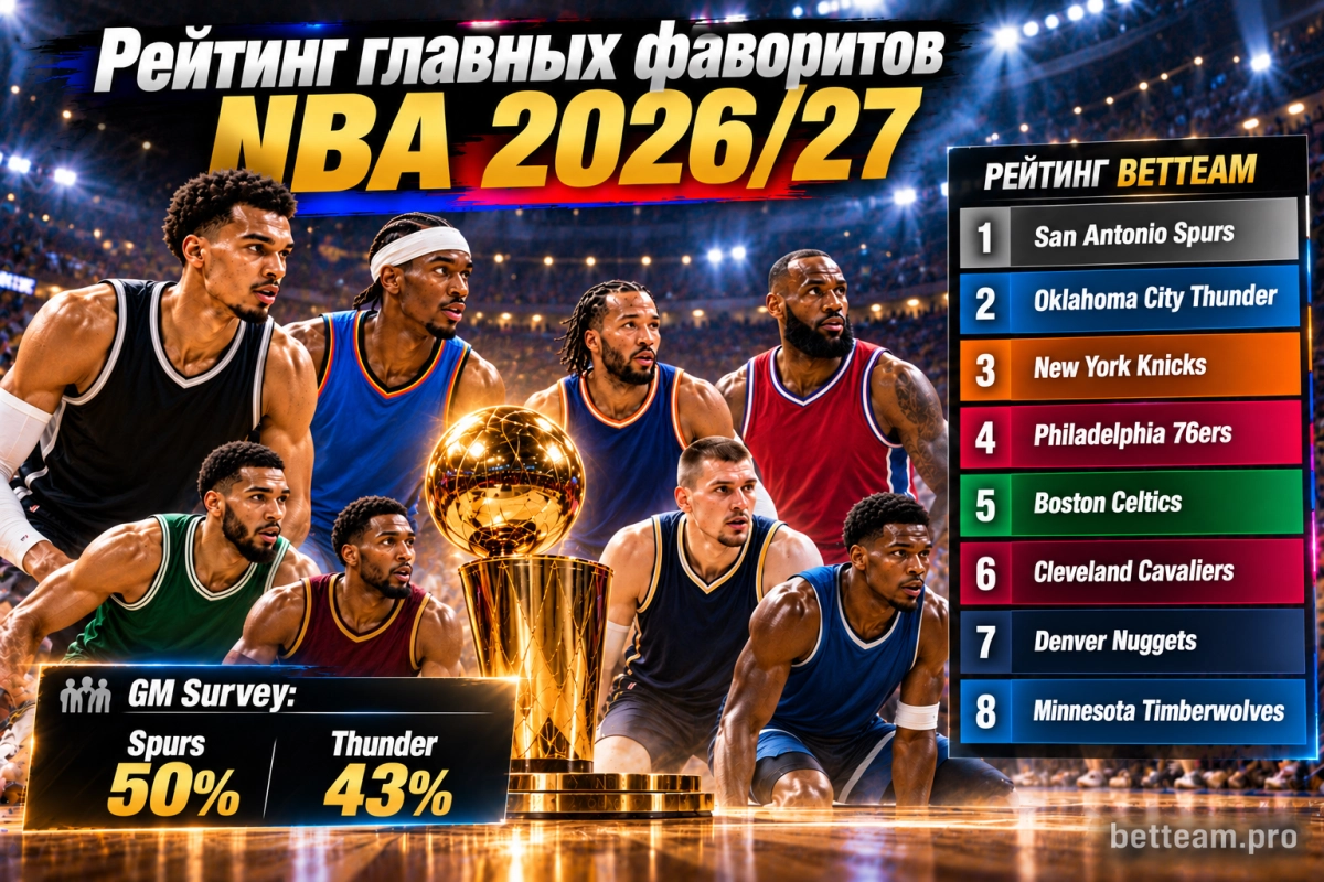 Рейтинг главных фаворитов NBA 2026/27