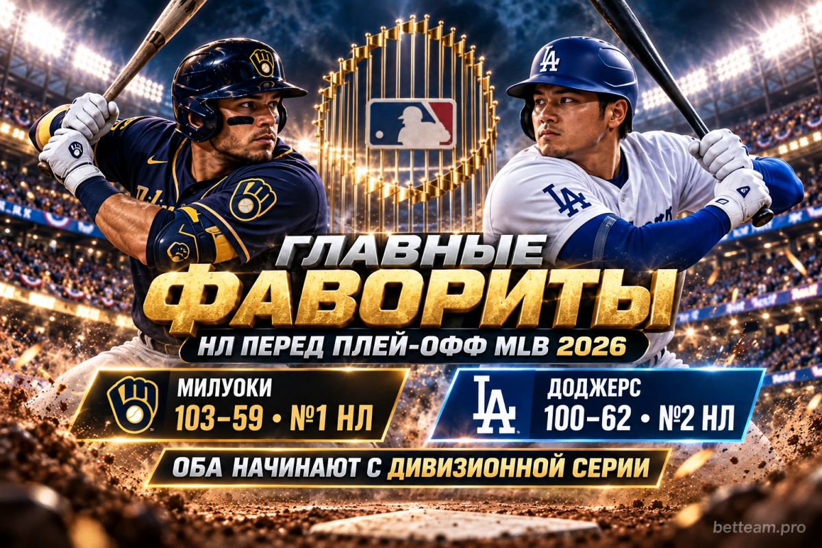 Лос-Анджелес Доджерс и Милуоки Брюэрс &mdash; фавориты плей-офф MLB 2026