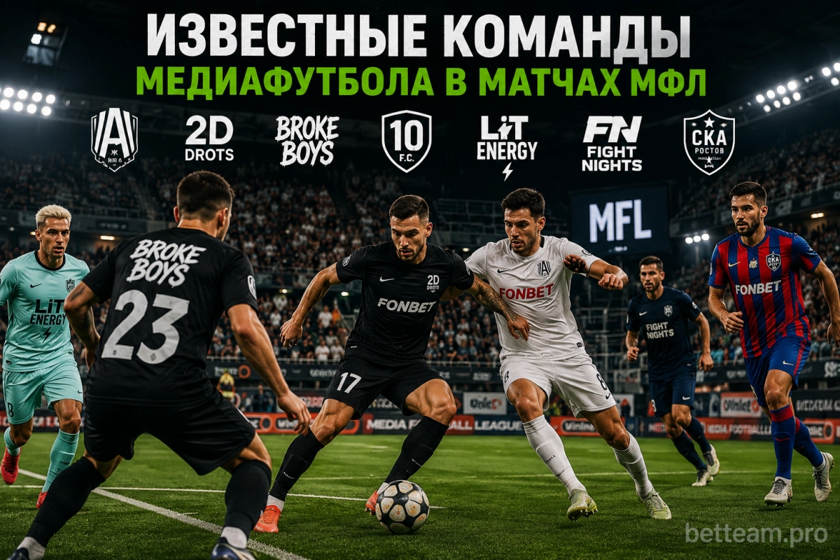 Известные команды медиафутбола в матчах МФЛ