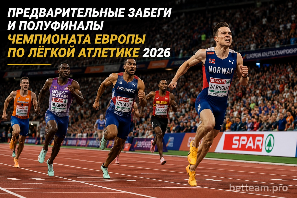 Предварительные забеги и полуфиналы чемпионата Европы по лёгкой атлетике 2026