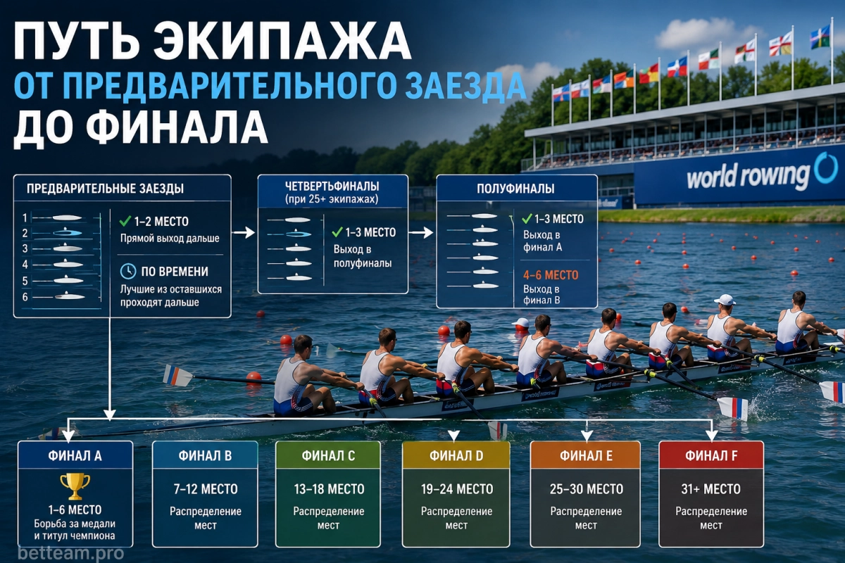 Путь экипажа от предварительного заезда до финала