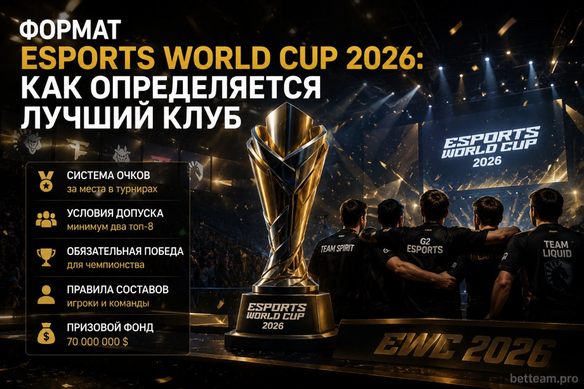 Как результаты разных дисциплин складываются в рейтинг клубов EWC 2026