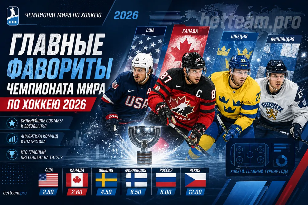 Главные фавориты чемпионата мира по хоккею 2026 &mdash; разбор претендентов
