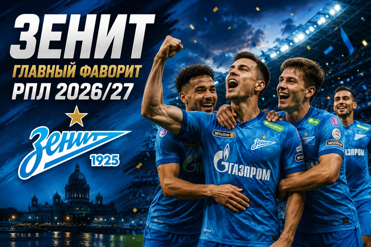 Зенит &mdash; главный фаворит РПЛ 2026/27