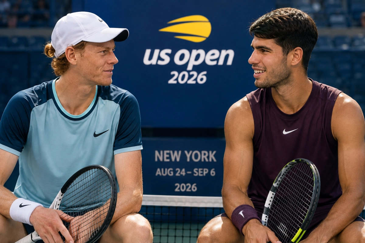 Янник Синнер и Карлос Алькарас перед US Open 2026
