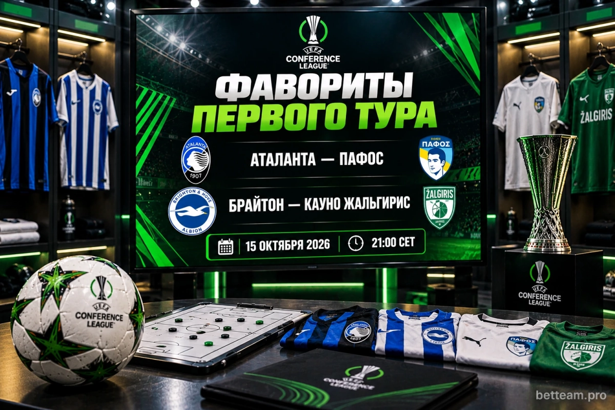 Аталанта и Брайтон: фавориты первого тура Лиги конференций