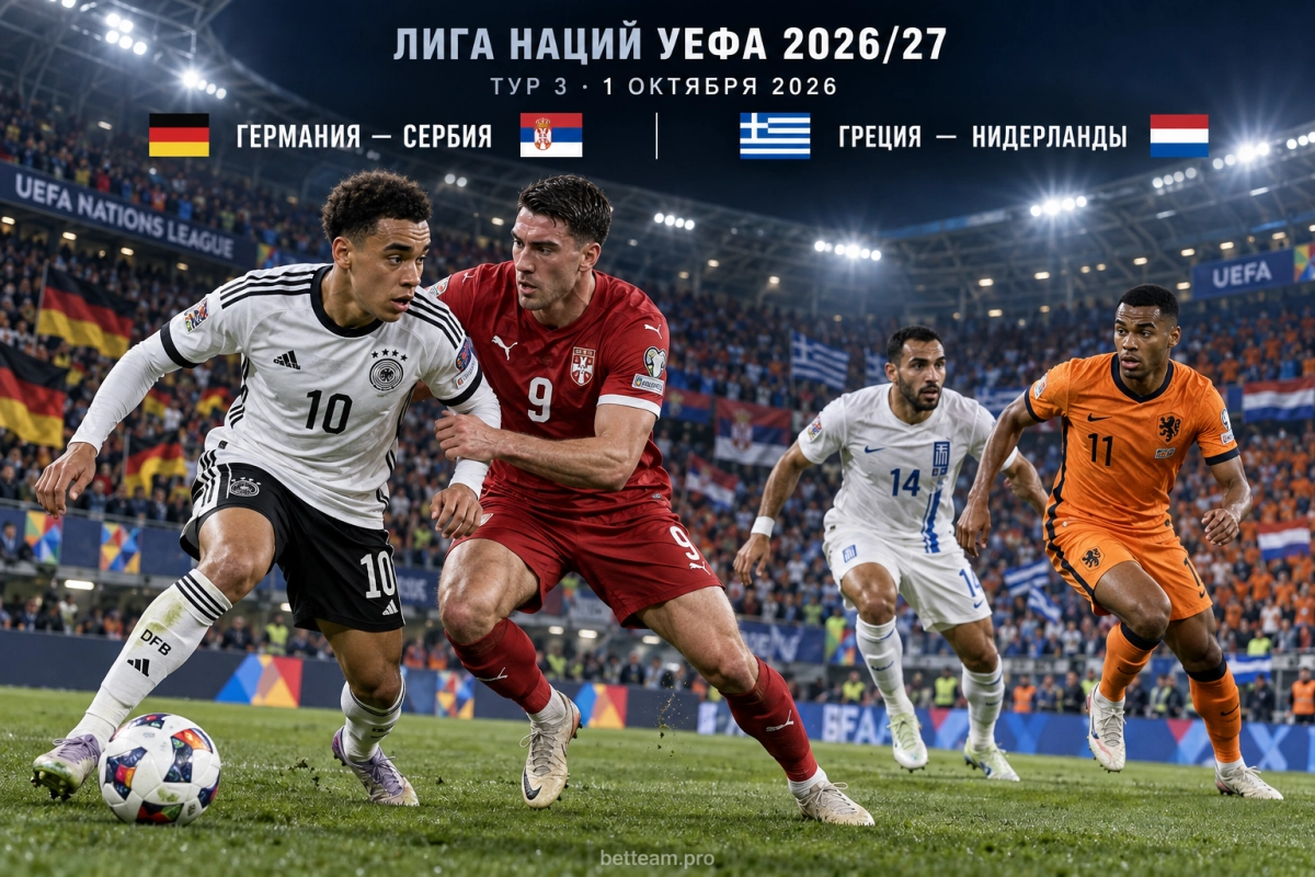 Германия &mdash; Сербия и Греция &mdash; Нидерланды в третьем туре Лиги наций