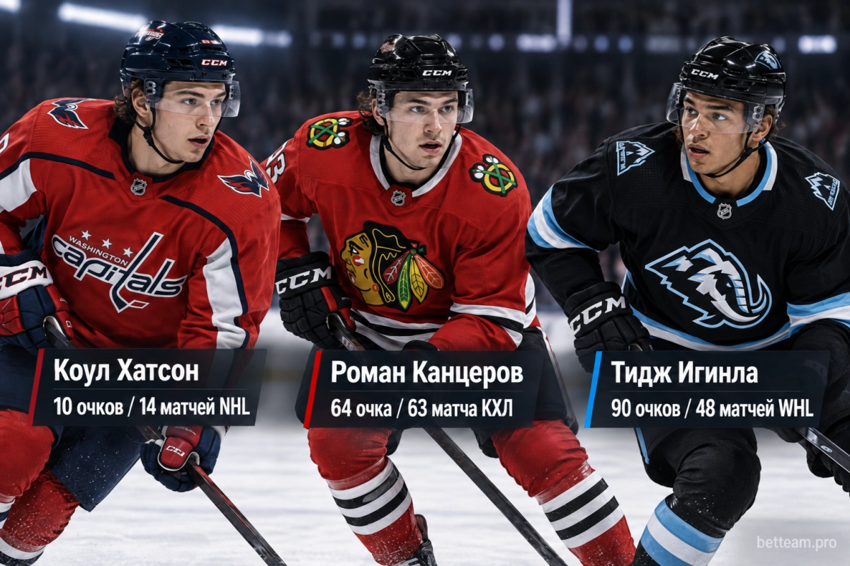 Коул Хатсон, Роман Канцеров и Тидж Игинла &mdash; молодые игроки NHL 2026/27