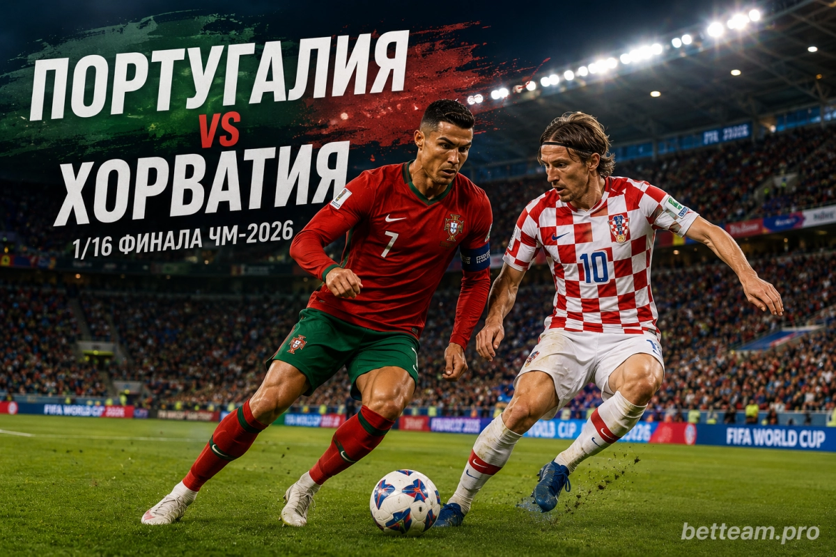 Португалия &mdash; Хорватия в 1/16 финала ЧМ-2026