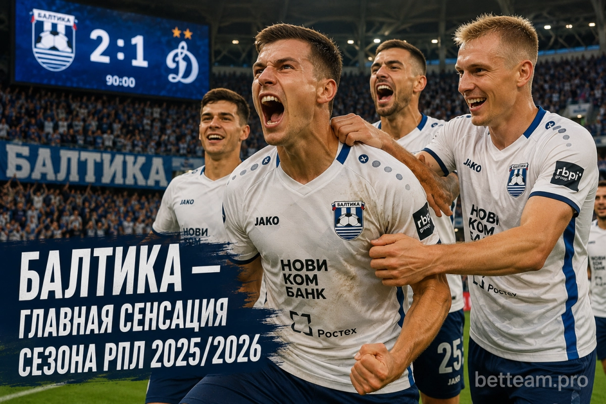 Балтика &mdash; главная сенсация сезона РПЛ 2025/2026