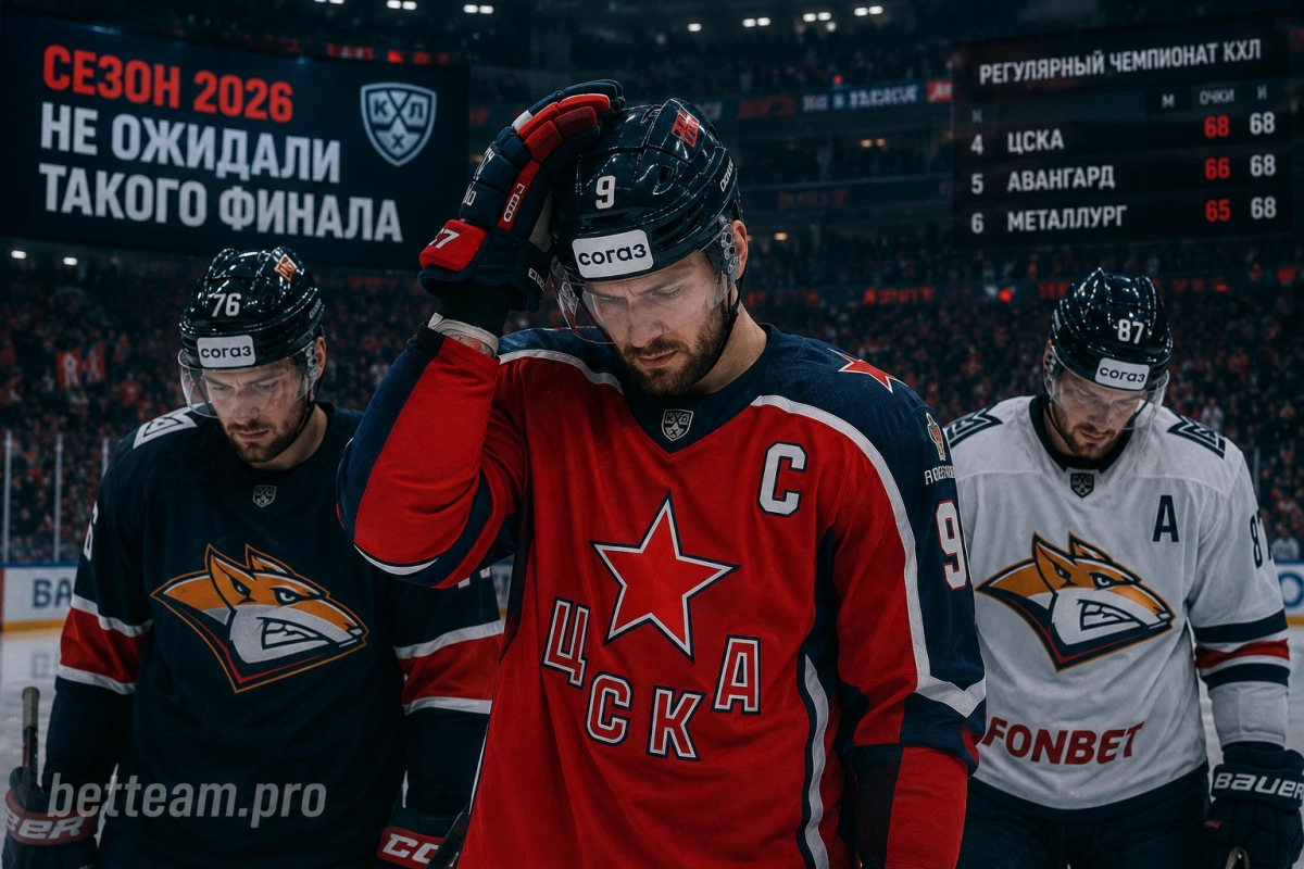 Провалы фаворитов в сезоне КХЛ 2026